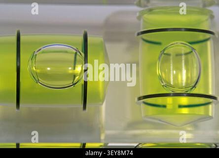 Double Bubbles Wasserwaage Stockfoto
