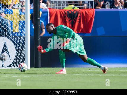 Einzelbild, Single image: Mike Maignan (France, 16)  FIFA World Cup 2026: Frankreich vs Schweden  30 June 2026, FIFA World Cup 2026: Frankreich vs Schweden (Round of 32) at New York New Jersey Stadium in East Rutherford, New Jersey, USA. (Photo by HMB Media/ Marco Bader/Sipa USA) Stockfoto