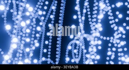 Abstraktes blaues Bokeh beleuchtet Hintergrund Stockfoto