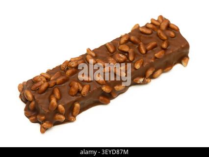 Lassen Sie sich vom reichen Geschmack von Schokolade verzaubern, die knusprige Sesamsamen umhüllt, perfekt um süße Gelüste zu stillen. Stockfoto