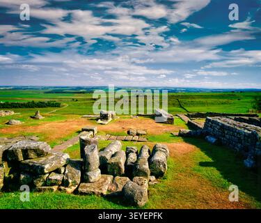 GB - NORTHUMBERLAND: Housesteads (römisches Fort) an der Hadriansmauer Stockfoto