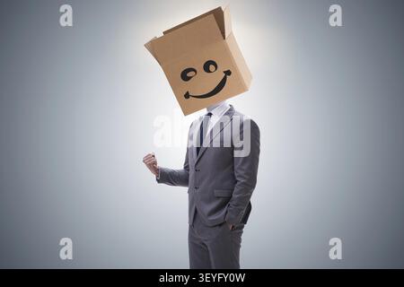 Aufgeregt glücklich Geschäftsmann im Glück Konzept Stockfoto
