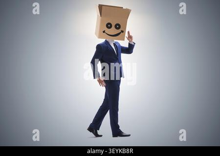 Aufgeregt glücklich Geschäftsmann im Glück Konzept Stockfoto