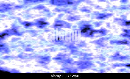 Diese Szene zeigt eine strukturierte Oberfläche mit wirbelnden Mustern in Blau- und Weißtönen. Die Lichter erzeugen ein dynamisches Gefühl, perfekt für den Hintergrund Stockfoto