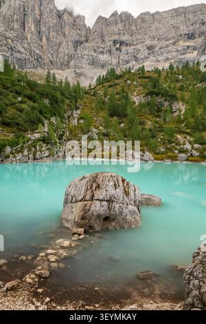 Lago di Sorapis See in den Dolomiten Berg italienische Alpen Stockfoto