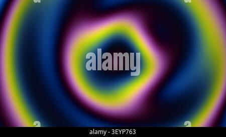 Dieses Bildmaterial zeigt ein farbenfrohes Spiralmuster mit weichen Kurven. Die lebendigen Farbtöne verschmelzen und erzeugen eine dynamische Optik, die die Aufmerksamkeit auf sich zieht. Stockfoto