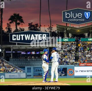 Los Angeles, California, USA. 3rd July, 2026. Shohei Ohtani #17 of the Los Angeles Dodgers pitches during the game between the San Diego Padres and the Los Angeles Dodgers at UNIQLO Field at Dodger Stadium on Friday, July 3, 2026 in Los Angeles, California. Los Angeles Dodgers won the game 4-3.Armando Arorizo (Credit Image: © Armando Arorizo/Prensa Internacional via ZUMA Press Wire) EDITORIAL USAGE ONLY! Not for Commercial USAGE! Stockfoto