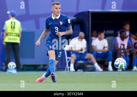 Philadelphia, Etats Unis. 04th July, 2026. Lucas Digne #1 of France during the FIFA World Cup 2026, Round of 16 football match between Paraguay and France on July 4, 2026 at Philadelphia Stadium - Lincoln Financial Field in Philadelphia, Pennsylvania, United States - Photo Jean Catuffe/DPPI Credit: DPPI Media/Alamy Live News Stockfoto