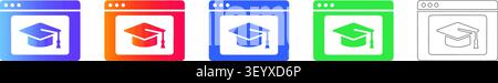 Online Education Browser Icons Set vol 508 Stock Vektor