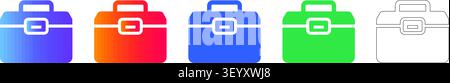 Professional Toolbox Icon Collection vol 2165 Stock Vektor