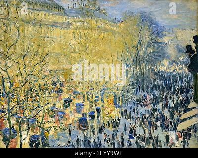 Boulevard des Capucines in Paris (Le Boulevard des Capucines) (1873) von Claude Monet | ArchiVerse Stockfoto