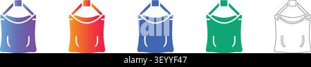 Beuteltasche mit Kordelzug, Icon Collection, Band 25649 Stock Vektor