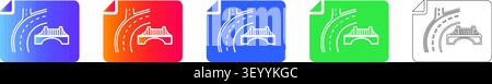 Bridge and Road Infrastructure Planning Icons vol 26414 Stock Vektor