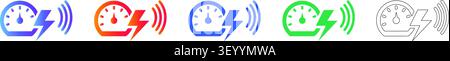 Signalsymbole des Energietachometers vol 26641 Stock Vektor