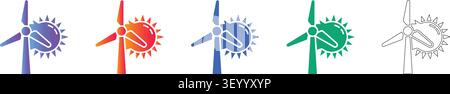 Symbolsatz für erneuerbare Energien vol 27329 Stock Vektor