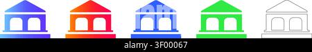 Modern Bank or Financial Institution Building Symbolsatz Band 27523 Stock Vektor