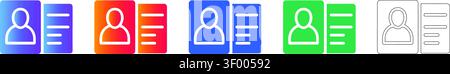 Symbole für professionelle Benutzerprofile und personenbezogene Daten vol 28223 Stock Vektor