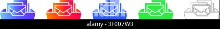 Inbox Email Tray icon Collection vol 28604 Stock Vektor