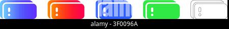 ID Card and Access Control Icons Set vol 28768 Stock Vektor