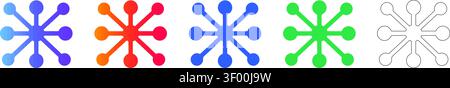 Netzwerkknoten und Verbindungssymbole für digitale Konnektivität vol 30032 Stock Vektor