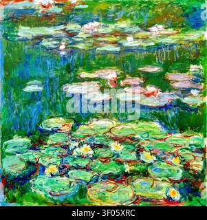 Weiße und gelbe Seerosen (1916) von Claude Monet | ArchiVerse Stockfoto
