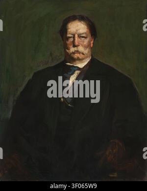 Historisches Porträt von William Howard Taft, dem 27. Präsidenten der Vereinigten Staaten und später dem 10. Chief Justice of the United States, gemalt von Robert Lee MacCameron im Jahr 1909. Stockfoto