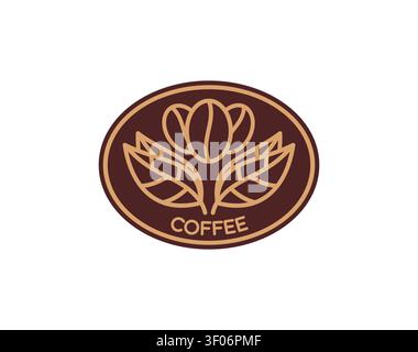 Symbol für Kaffeebohnen, Symbol für Kaffeebohnen oder Schild für Kaffeebohnen Stock Vektor