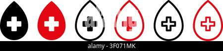 Symbol für Blutstropfen Stock Vektor