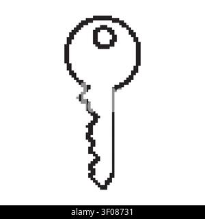 Pixeltasten-Symbol einfaches Design Stock Vektor