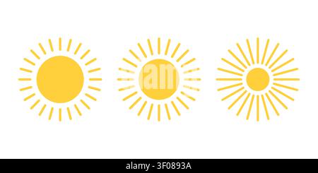 Einfaches Design mit SUN-Symbol Stock Vektor