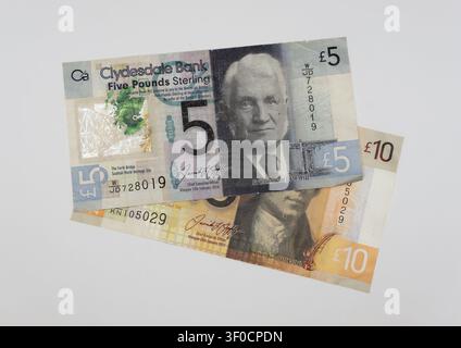 Clydesdale Bank Pfund-Sterling-Banknoten Stockfoto