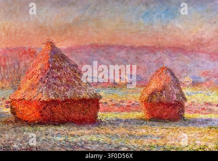 Weißer Frost, Sonnenaufgang (Effet de blanche gelée, lever de soleil) (1888) von Claude Monet | ArchiVerse Stockfoto