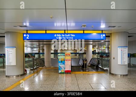 Ho-Chi-Minh-Stadt, Vietnam - 15. Juni 2026: U-Bahn-Station Ho-Chi-Minh-Stadt, ein Nahverkehrssystem in Ho-Chi-Minh-Stadt, Vietnam. Stockfoto