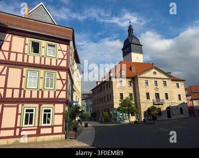 Altes Rathaus in Bad Langensalza, Thüringen, Deutschland Stockfoto