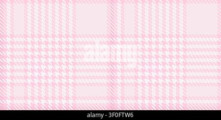 Pastellrosa kariertes Textil mit diagonalen Linien und weißem Quadrat auf hellem Hintergrund Stock Vektor