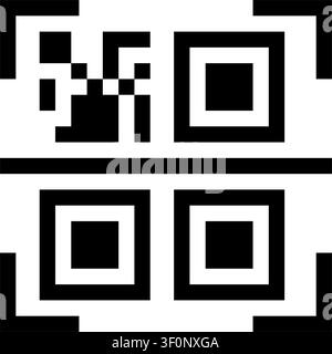 QR-Code-Scan-Symbol, Barcode, Mobil, Schnelle Antwort, Scannen Stock Vektor