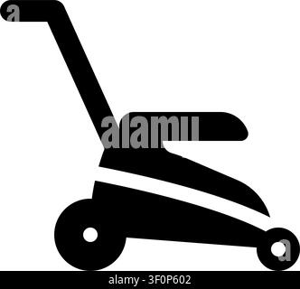 Rasenmäher-Symbol, Pflege, Gartenarbeit, Rasenmähen, Hofarbeit Stock Vektor