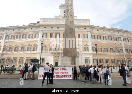 Rom, Italien. 09. Juli 2026. Protest der Verbände für Sportgerechtigkeit - Donnerstag, 9. Juli 2026 - Rom-Italien -(Foto von Cecilia Fabiano/ Credit: LaPresse/Alamy Live News Stockfoto