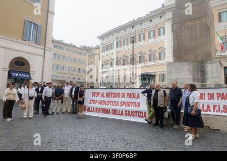 Rom, Italien. 09. Juli 2026. Protest der Verbände für Sportgerechtigkeit - Donnerstag, 9. Juli 2026 - Rom-Italien -(Foto von Cecilia Fabiano/ Credit: LaPresse/Alamy Live News Stockfoto