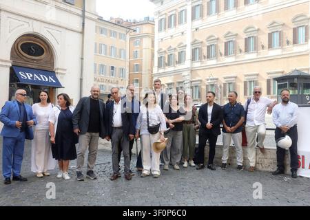 Rom, Italien. 09. Juli 2026. Protest der Verbände für Sportgerechtigkeit - Donnerstag, 9. Juli 2026 - Rom-Italien -(Foto von Cecilia Fabiano/ Credit: LaPresse/Alamy Live News Stockfoto