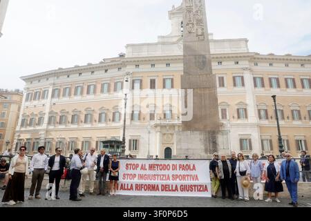 Rom, Italien. 09. Juli 2026. Protest der Verbände für Sportgerechtigkeit - Donnerstag, 9. Juli 2026 - Rom-Italien -(Foto von Cecilia Fabiano/ Credit: LaPresse/Alamy Live News Stockfoto
