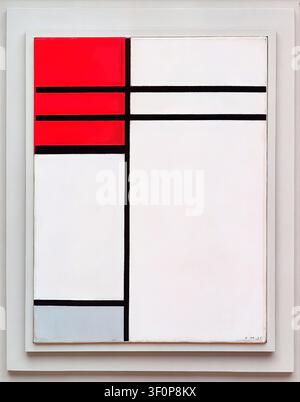 Komposition Nr. A / Komposition (A) in Rot und Weiß (1936) von Piet Mondrian Stockfoto
