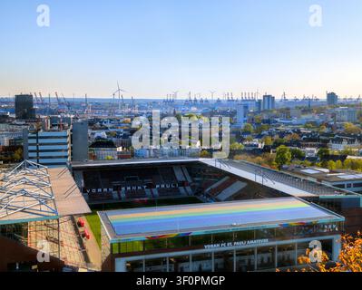 Millerntor-Stadion des Fußballteams FC St. Pauli in Hamburg (Deutschland) Stockfoto
