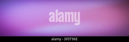 Abstrakter breiter, körniger Hintergrund mit weichen Lavendel-, Rosa- und Fliederverläufen und einer zarten, rauschigen Textur, perfekt für ätherische Banner und Wal Stockfoto