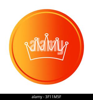 Kronelement des königlichen Monarchen zeigt Umriss-Vektor-Icon. Visualisiert Konzepte der Premium-Luxus-Bewertung. Stock Vektor