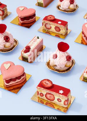 Valentinstagsdessert Stockfoto