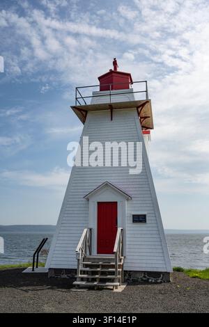 Schafner Point Leuchtturm an der Granville Road in Annapolis Royal, Nova Scotia, Kanada Stockfoto