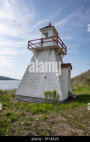 Leuchtturm von Victoria Beach an der Victoria Beach Road in Annapolis Royal, Nova Scotia, Kanada Stockfoto