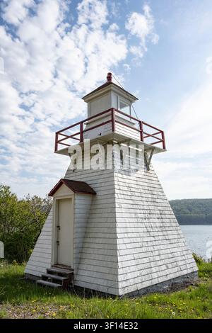 Leuchtturm von Victoria Beach an der Victoria Beach Road in Annapolis Royal, Nova Scotia, Kanada Stockfoto