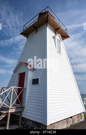 Schafner Point Leuchtturm an der Granville Road in Annapolis Royal, Nova Scotia, Kanada Stockfoto